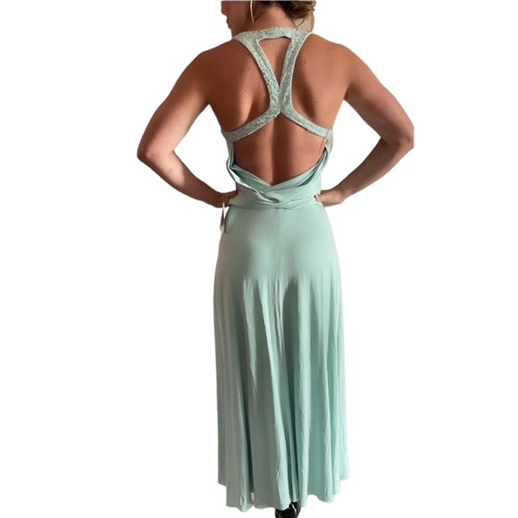 Jovani Floor Length Dress Mint - Picture 4 of 5